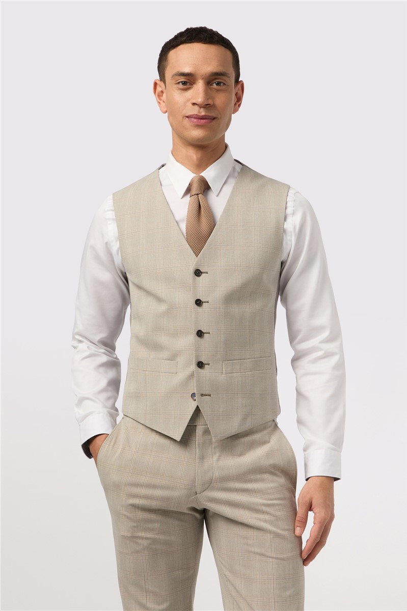 Slim Fit Putty Check Suit