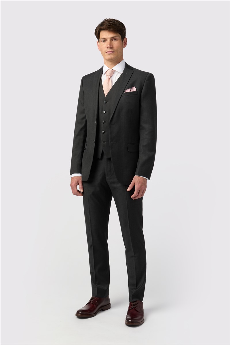  Slim Fit Charcoal Trousers