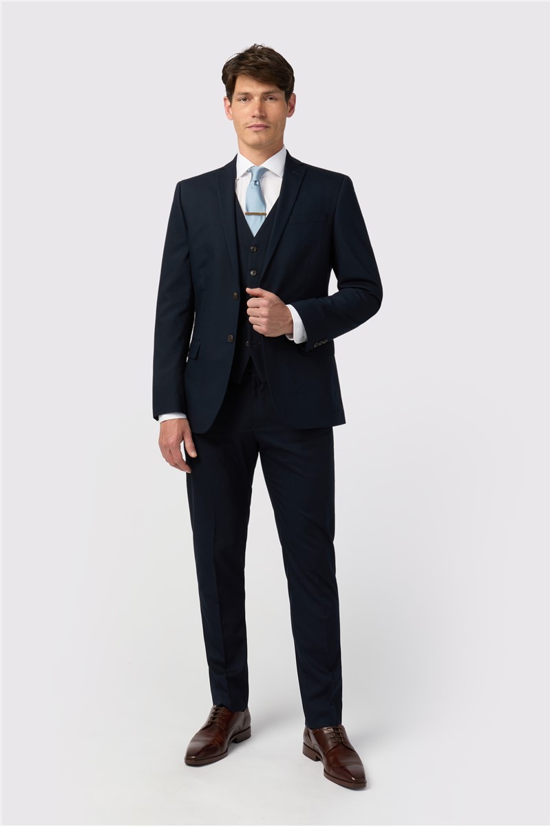  Slim Fit Navy Twill Suit