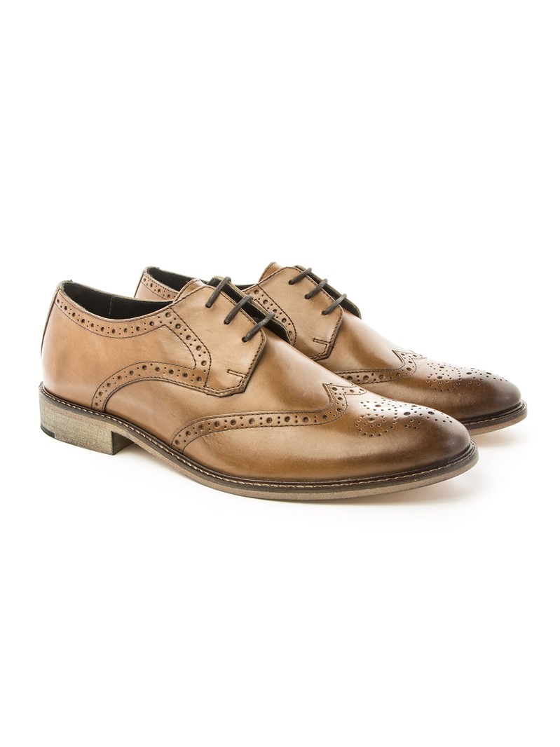  Tan Pace Brogue Shoe