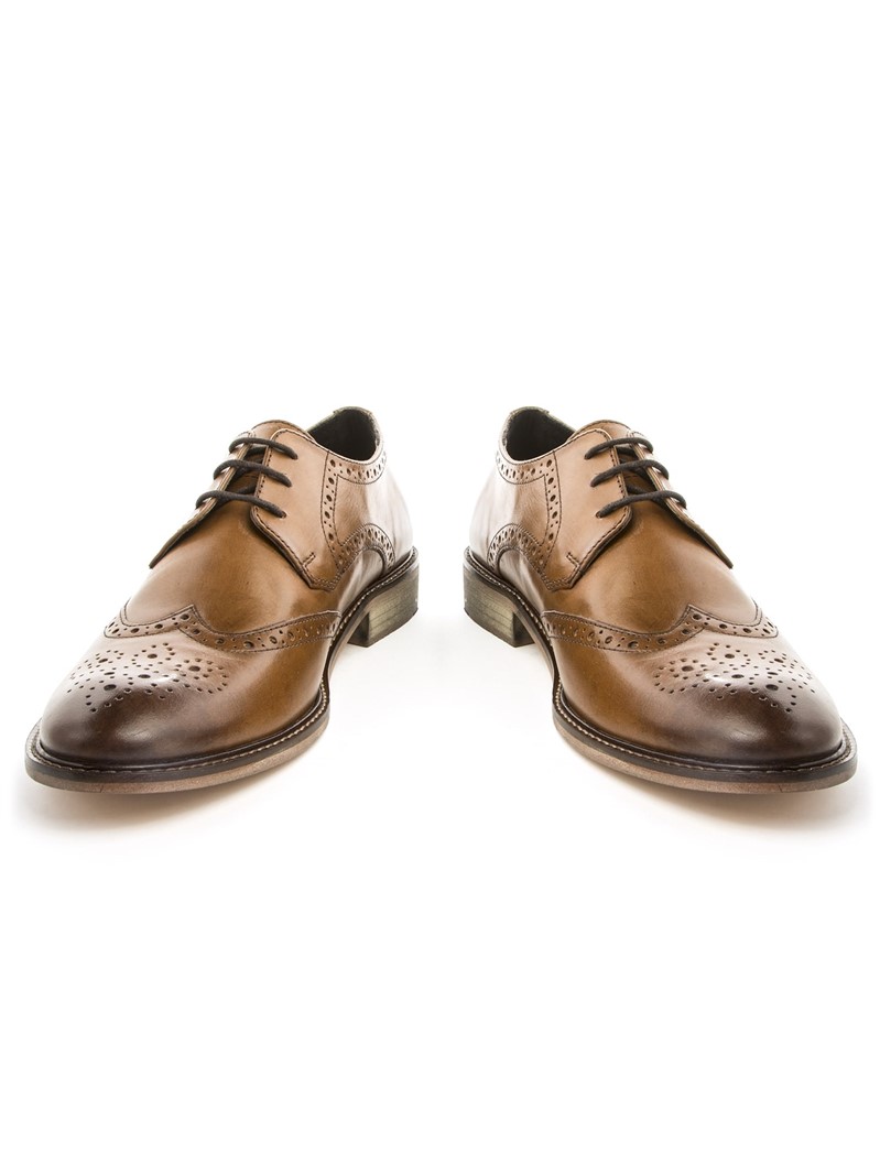  Tan Pace Brogue Shoe