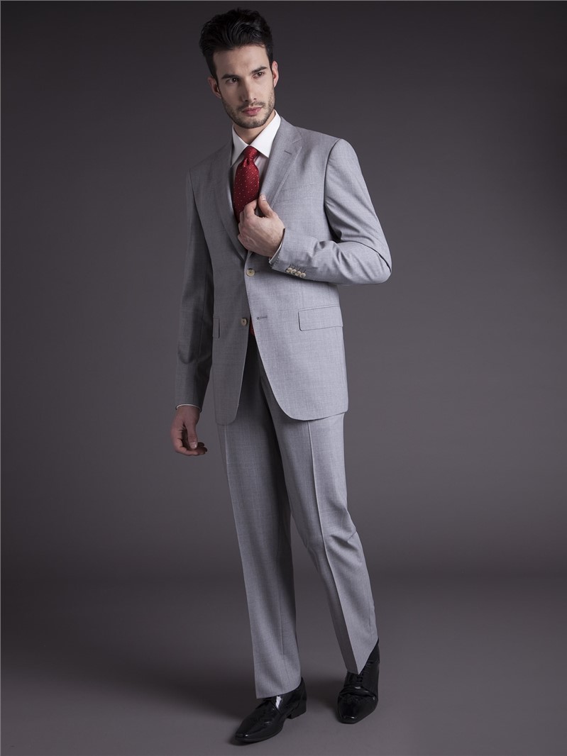 Cerruti 1881 Light Grey Check Tailored Fit Suit