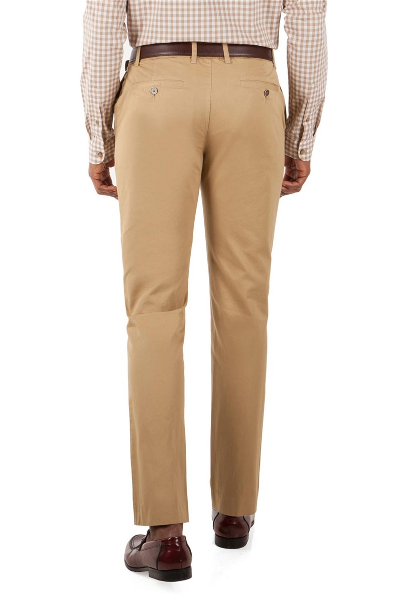 Gibson London | Stone Beige Cotton Chinos | Suit Direct