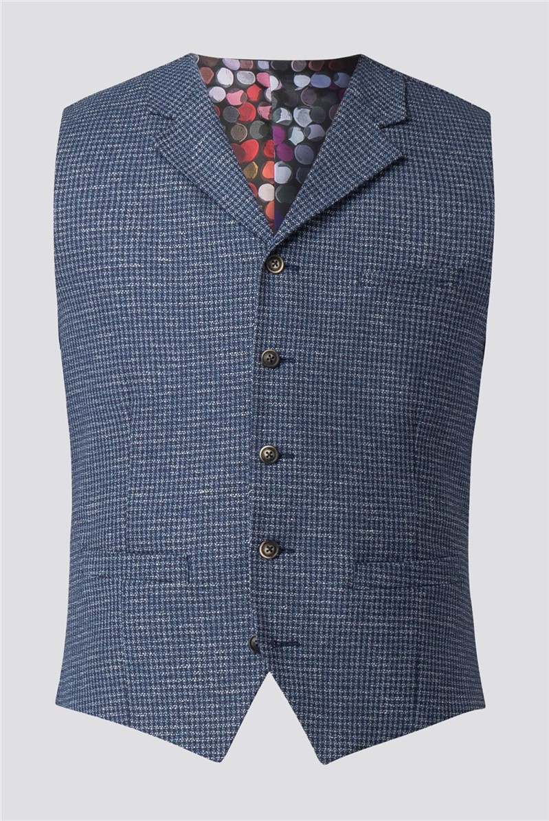 Blue Dogtooth Waistcoat