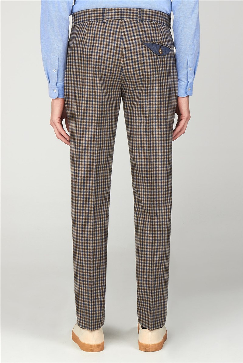 Gibson London The Regent St. Men''s Gingham Slim Fit Trousers