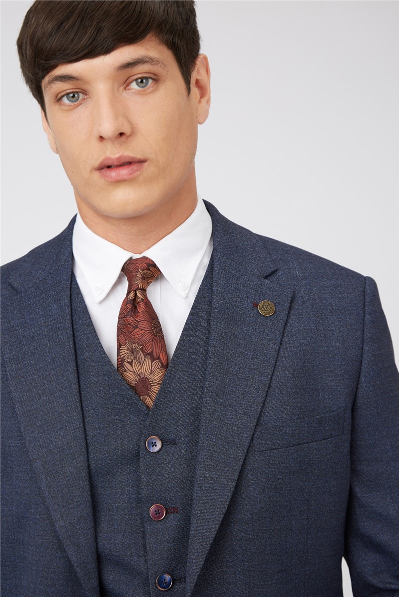  Tailored Fit Navy Suit Jacket