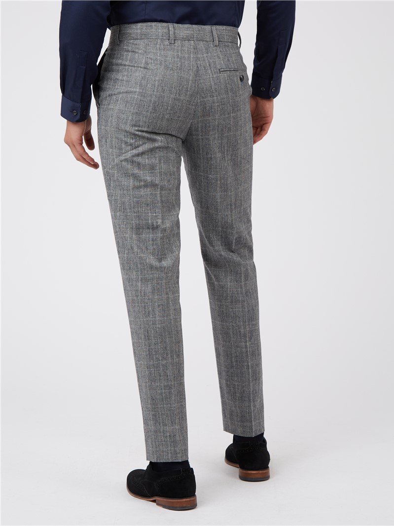 Gibson London Grey Checked Trousers