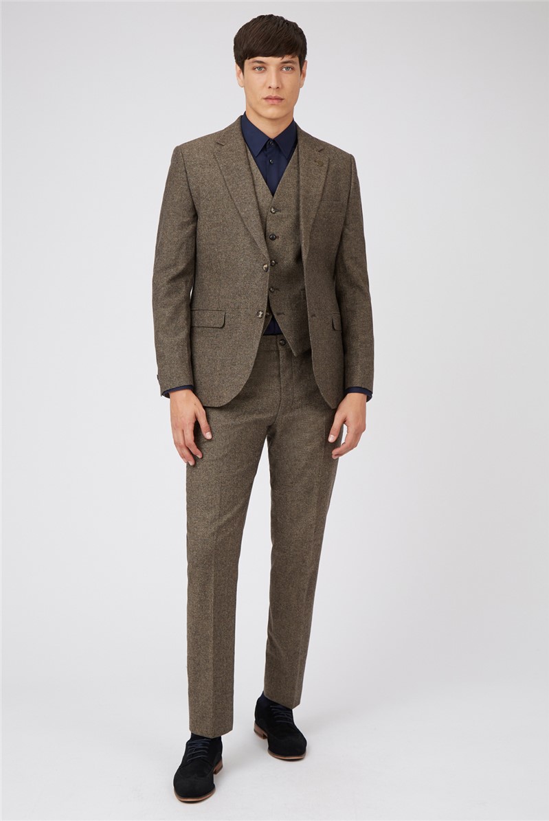 Gibson London | Men's Fawn Donegal Suit Jacket | Suit Direct