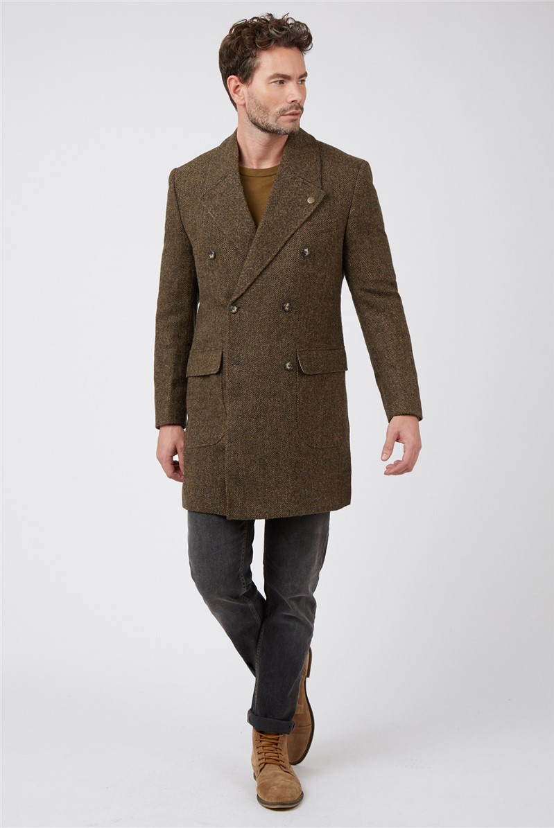  Brown Herringbone Overcoat