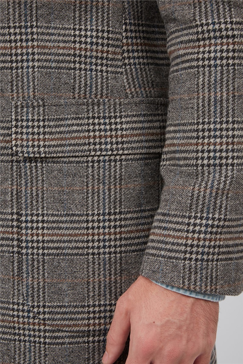 Gibson London | Men's Fawn Overcheck Overcoat | Suit Direct