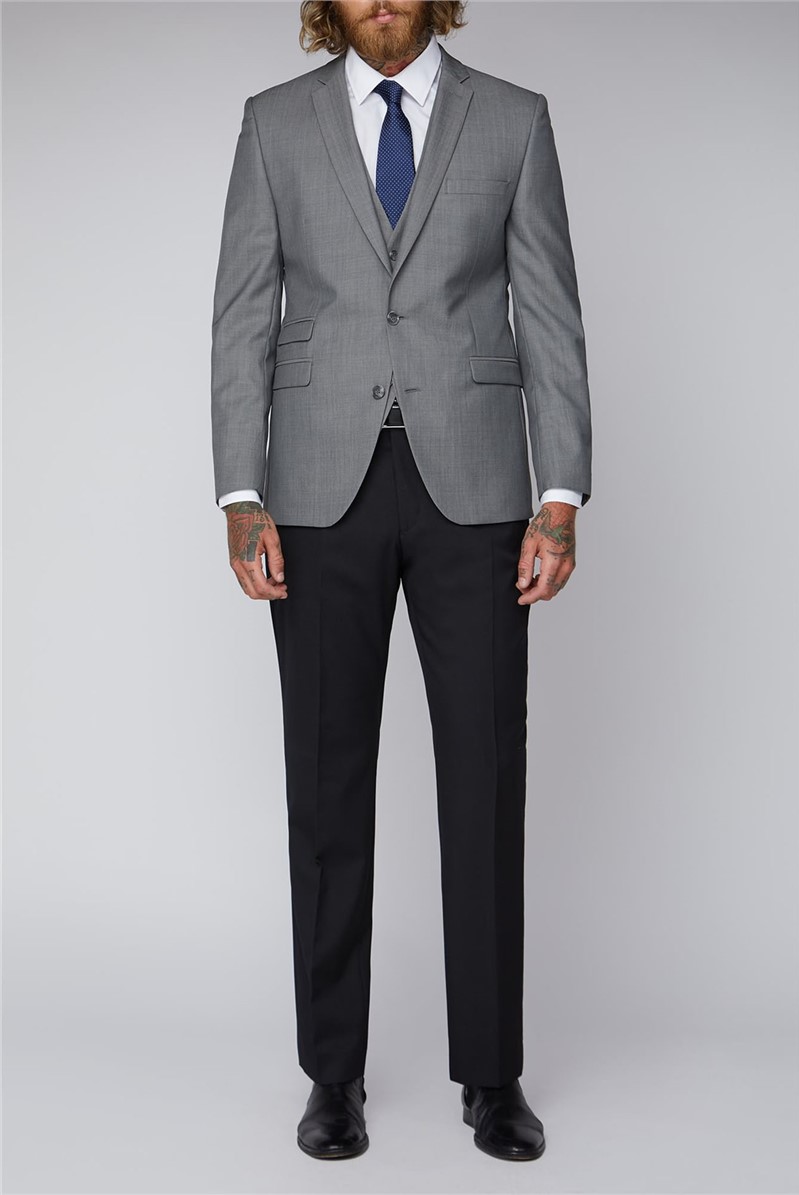  Silver Grey Tailored Fit Jacket