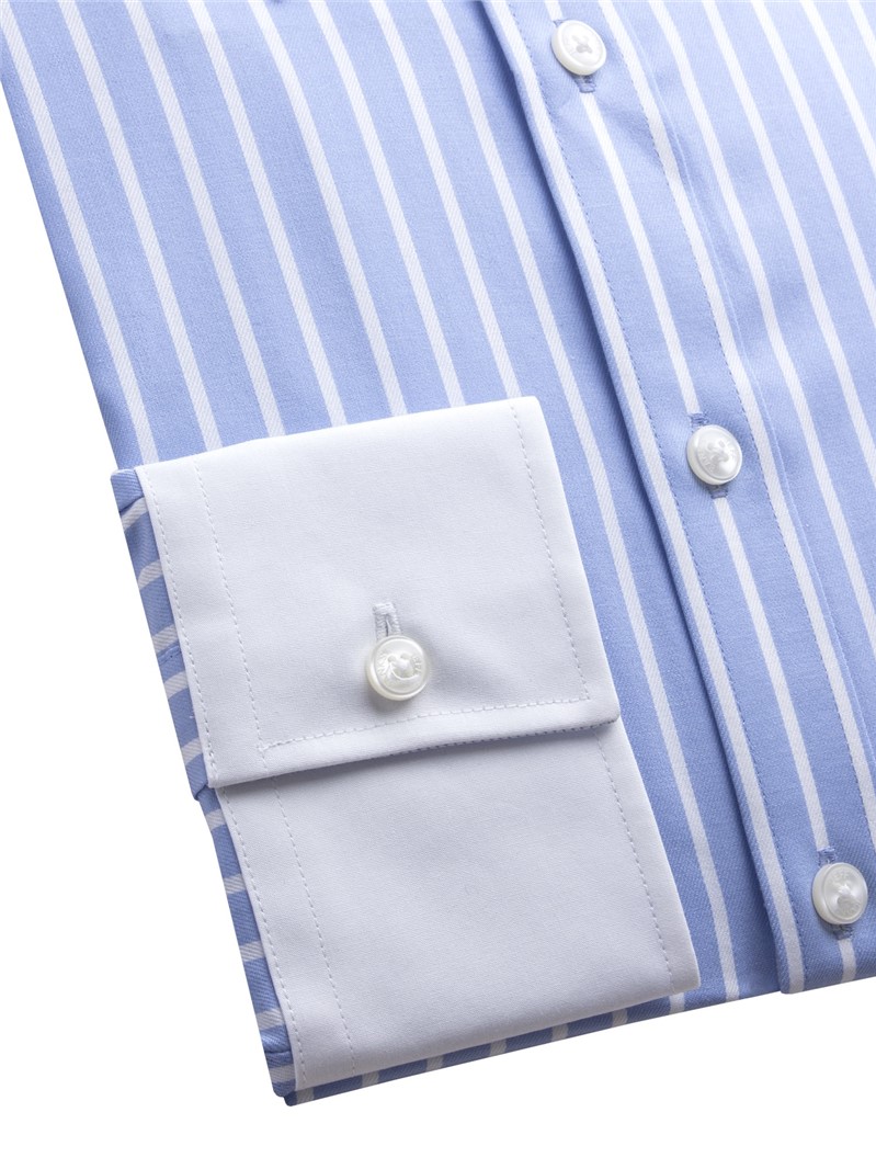 ICW by  Blue Wide Stripe Shirt