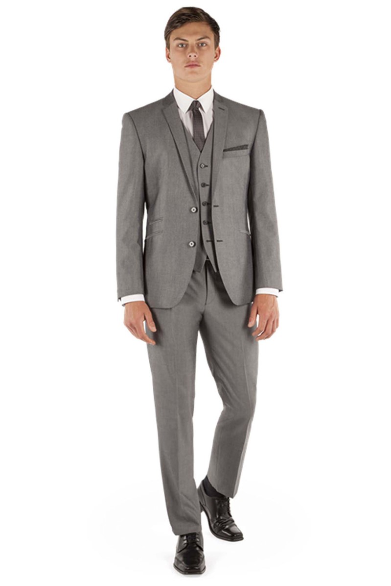  Silver Tonic Slim Fit  Grey Waistcoat