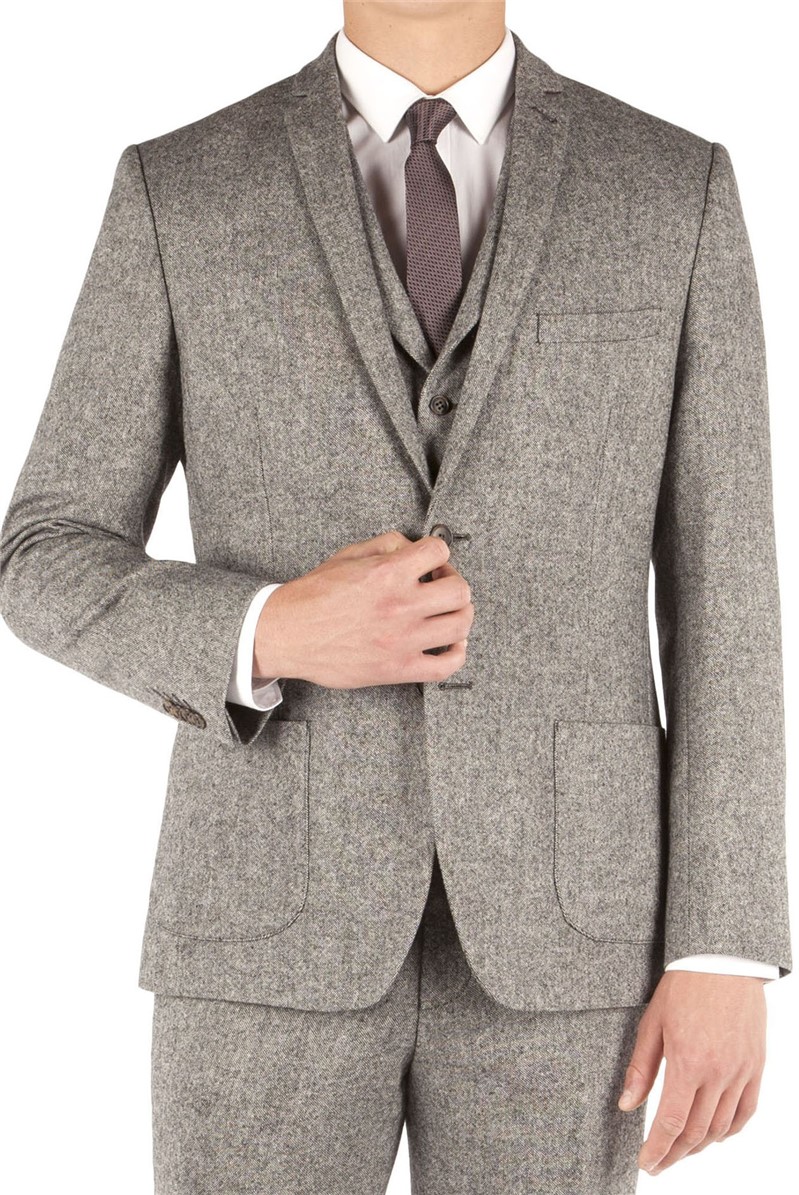 Limehaus Grey Donegal Slim Fit Jacket 8105