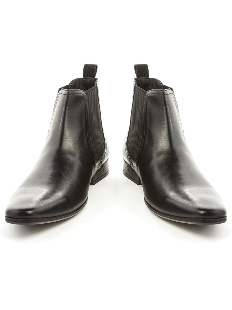 Limehaus Cork Black Leather Chelsea Boot