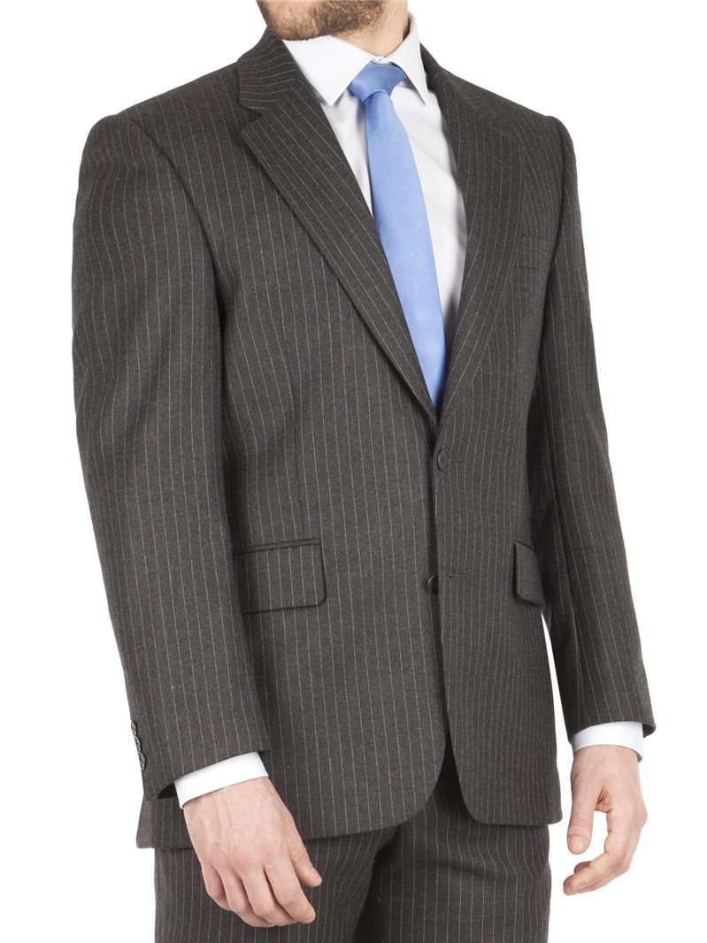  Grey Pinstripe Big+Tall Suit Jacket