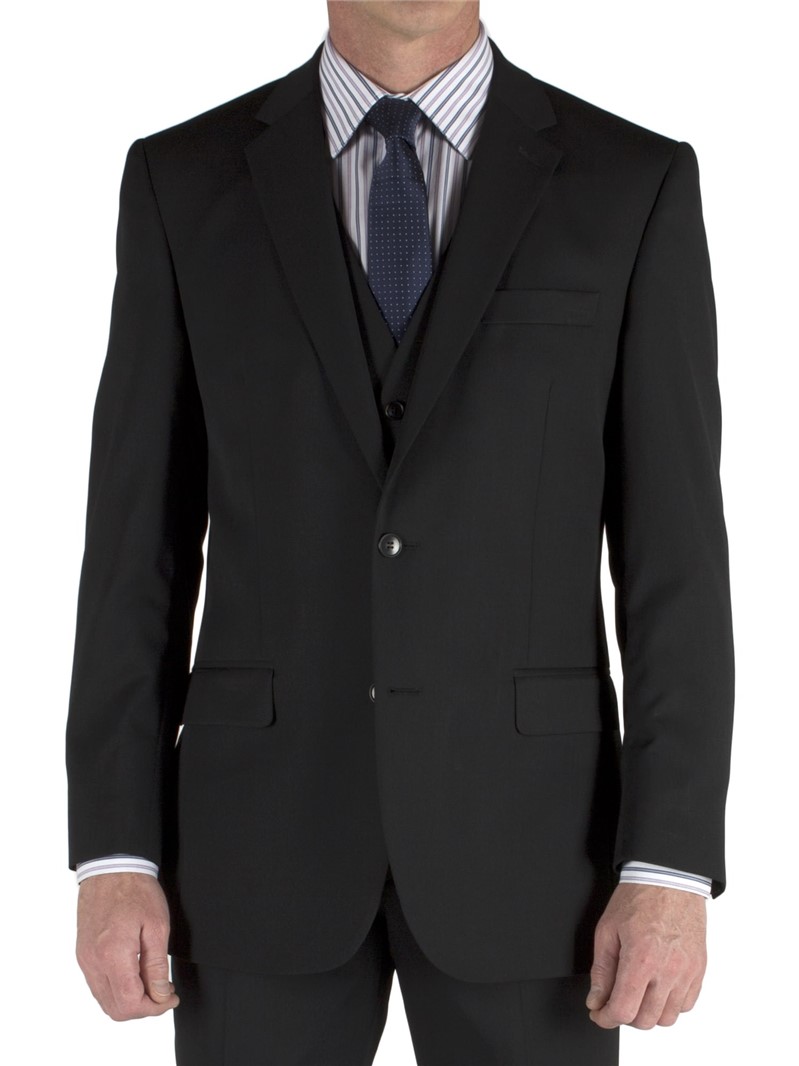  Black Twill Suit Jacket