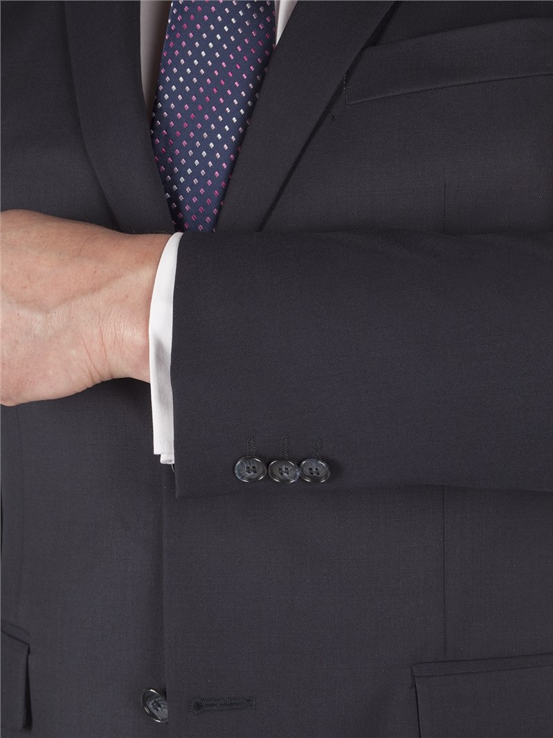  Plain Navy Twill Suit Jacket