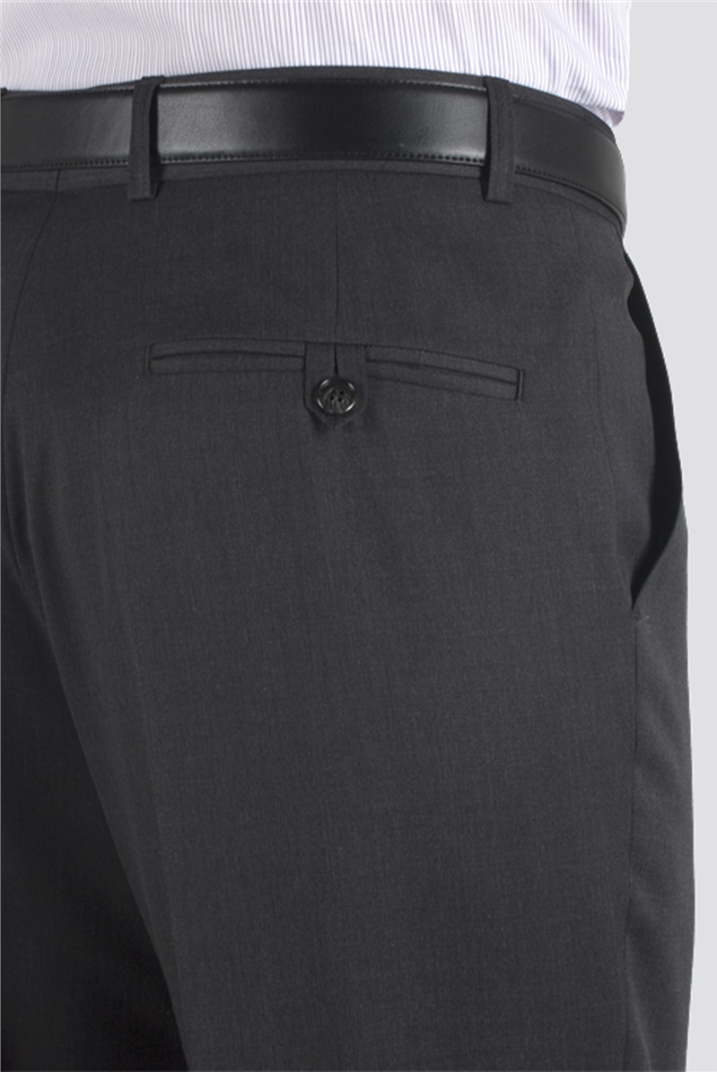  Charcoal Twill Regular Fit Suit Trouser