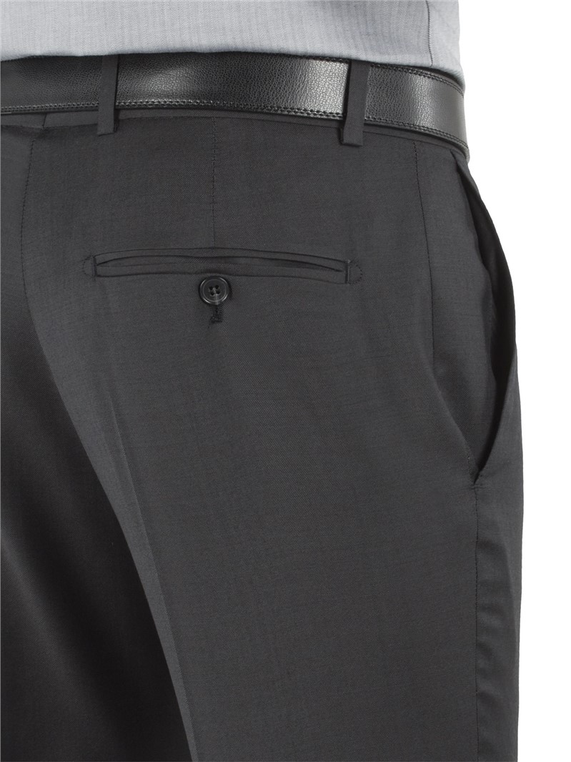 Racing Green Grey Cashmere Wool Twill Suit Trouser