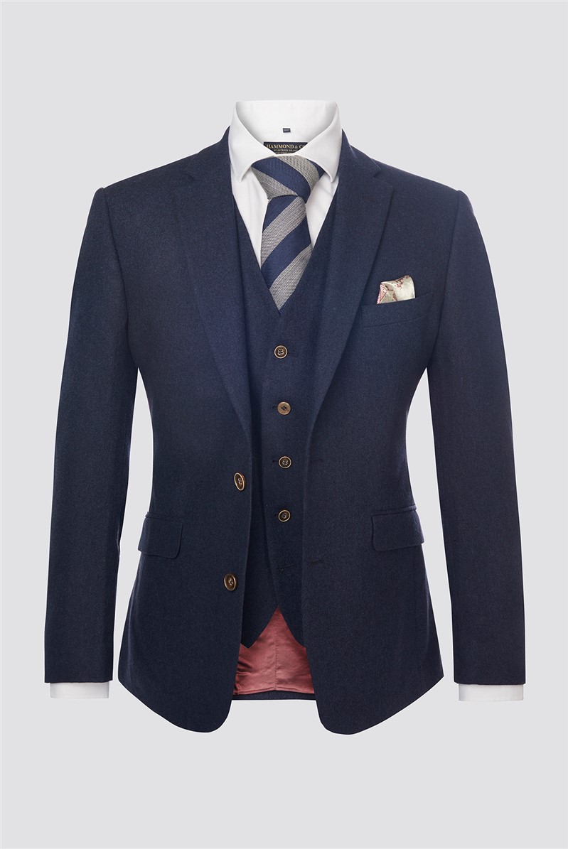 Scott by The Label Navy Donegal Contemporary Suit
