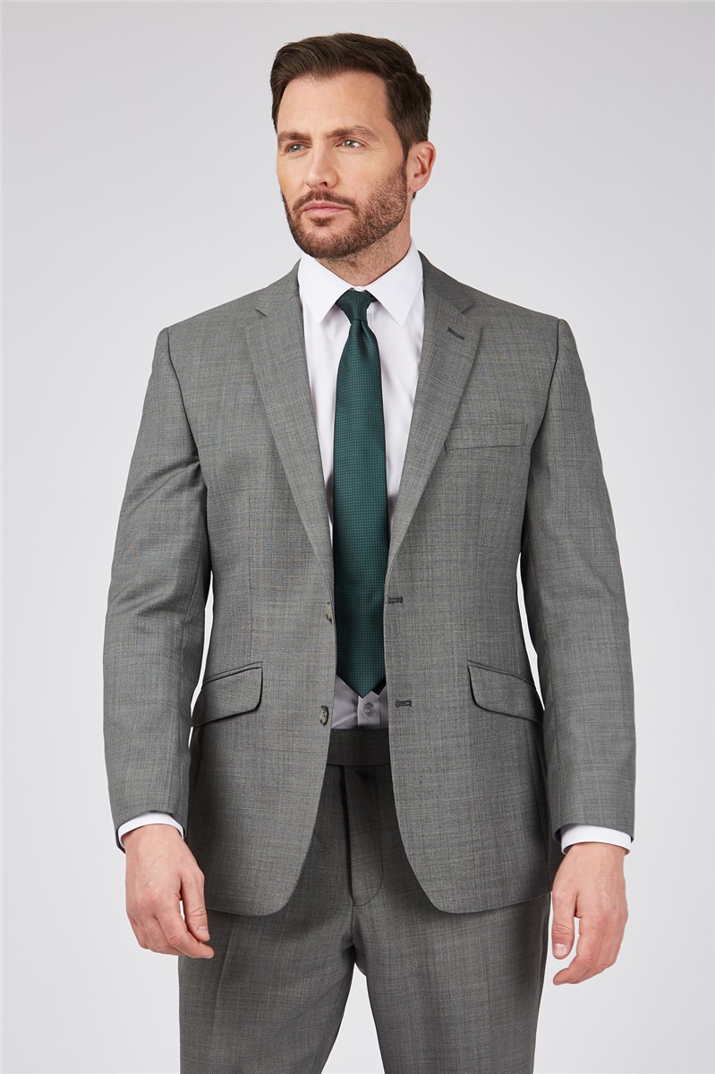  Grey Pick And Pick Tailored Fit Jacket