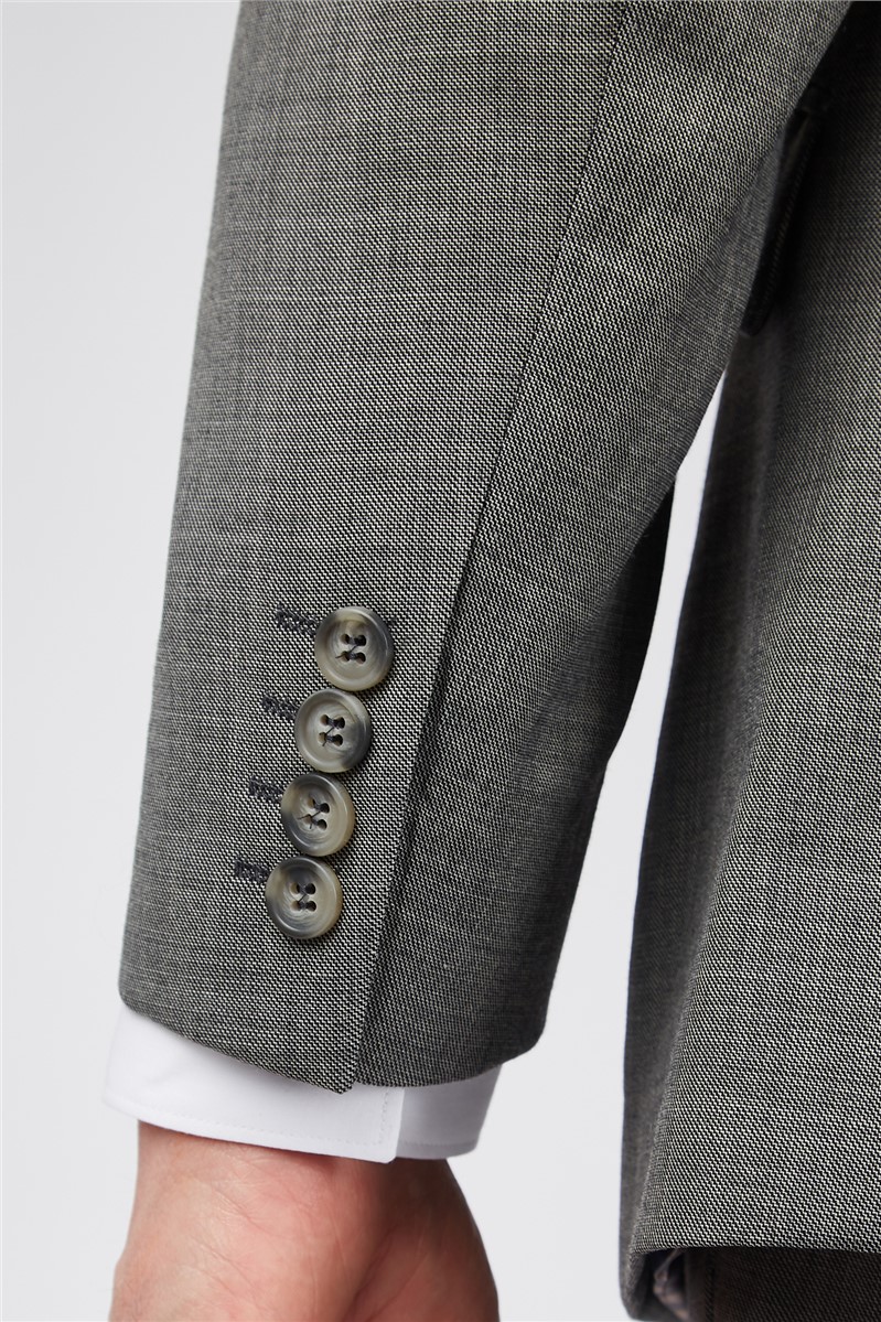  Grey Pick And Pick Tailored Fit Jacket