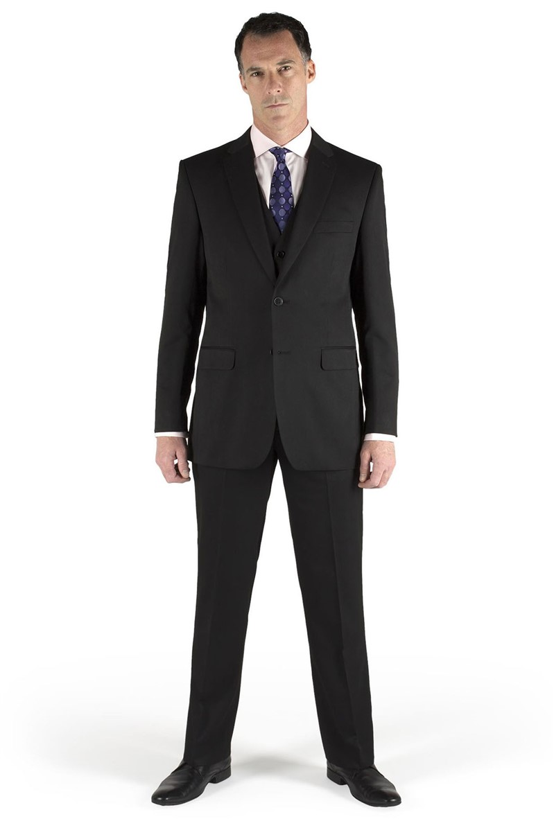 Scott & Taylor Black Regular Fit Suit