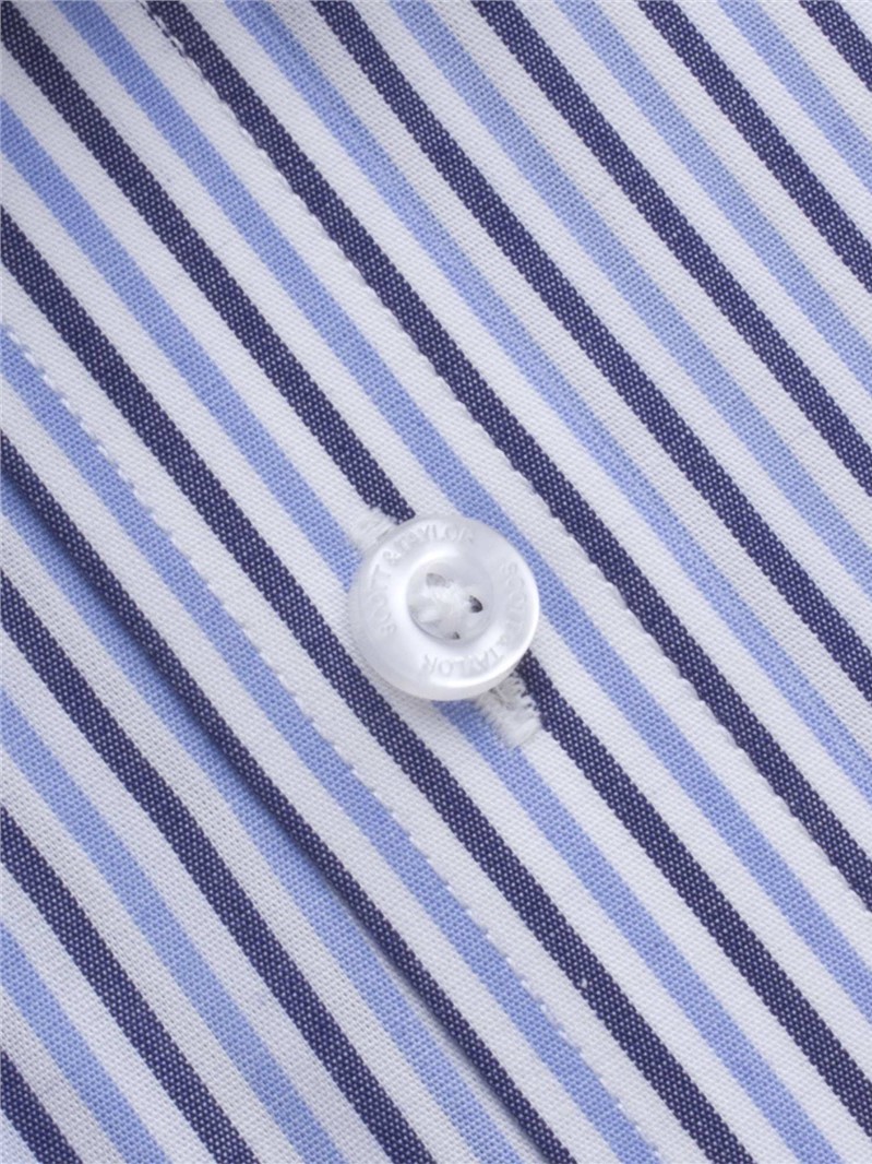 Scott & Taylor Blue Tonal Stripe Shirt