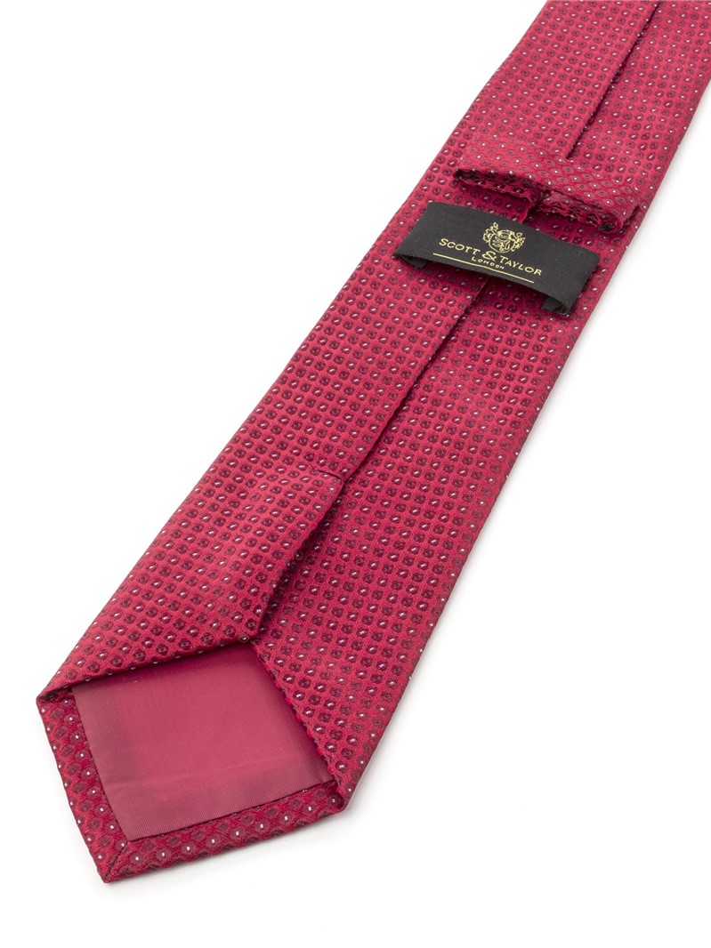 Scott & Taylor Red Shadow Dot Tie