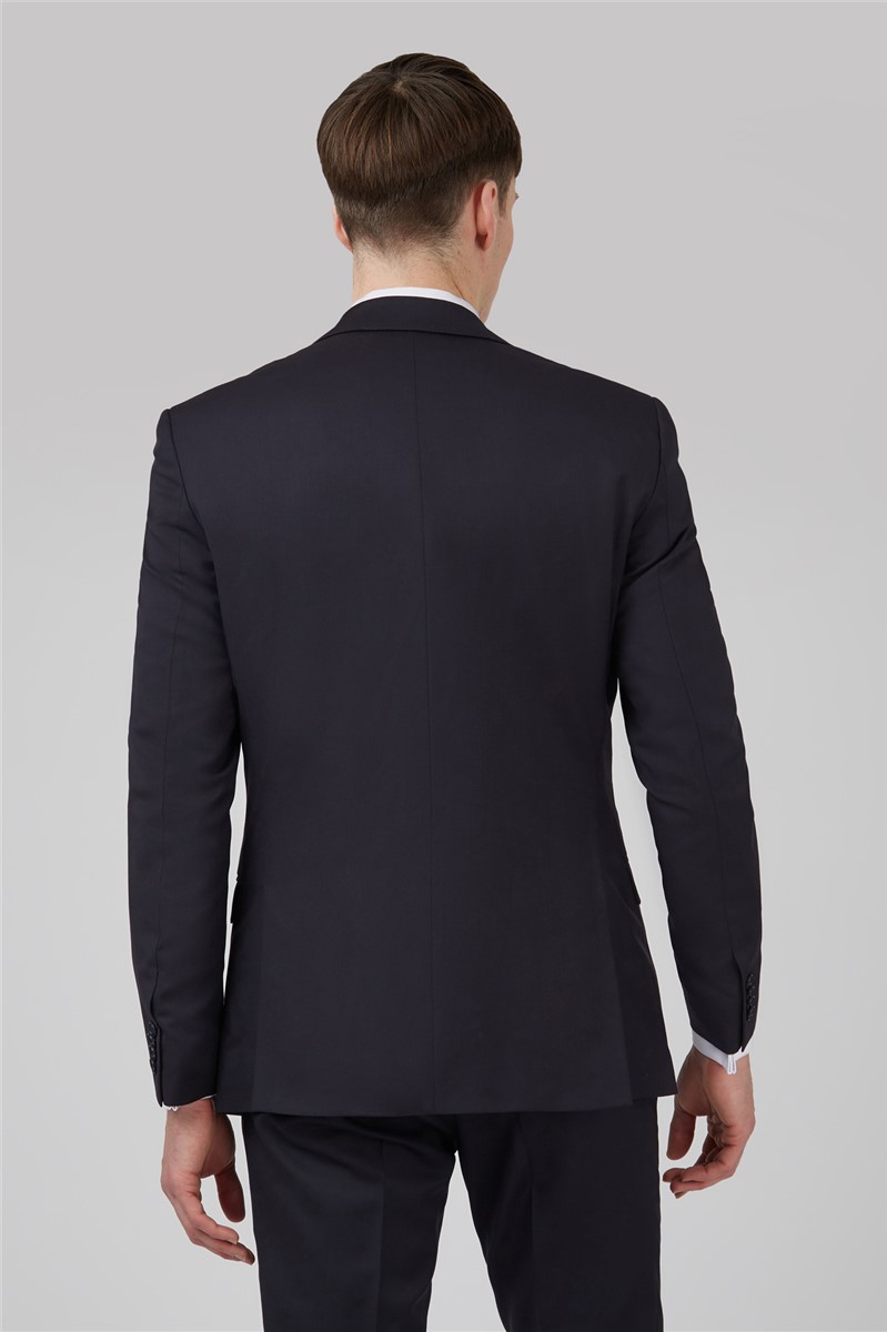  Navy Twill Slim Suit Jacket