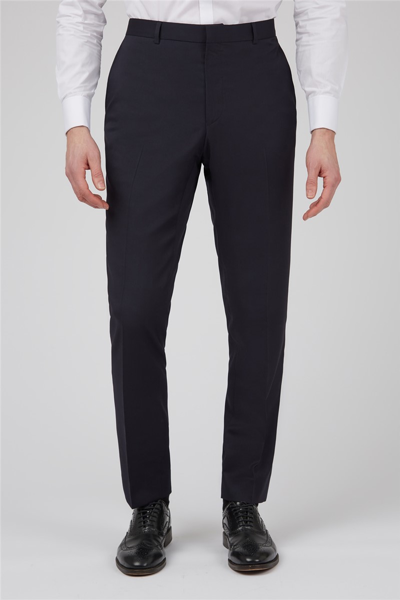 Ted Baker Navy Twill Slim Suit Trousers