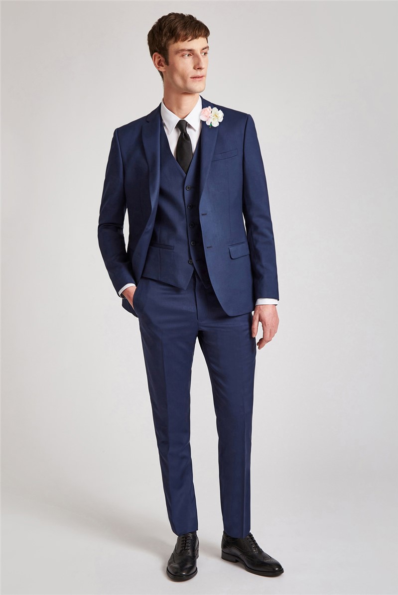 Ted Baker Slim Fit Blue Twill Suit Jacket