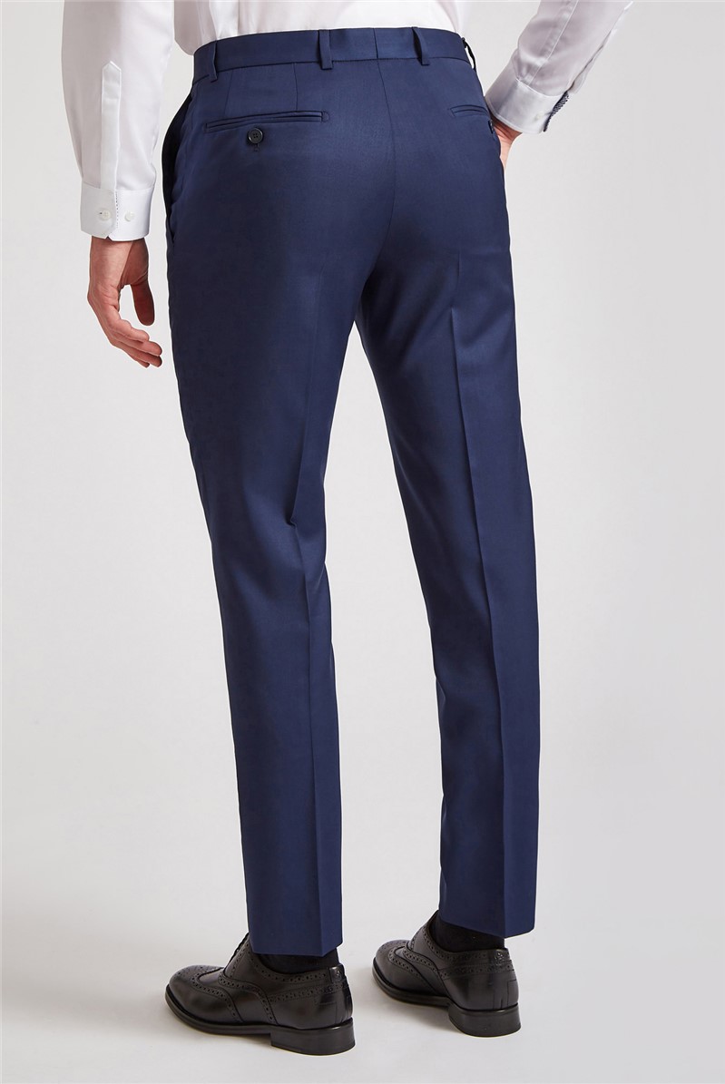  Navy Twill Regular Fit Suit Trousers