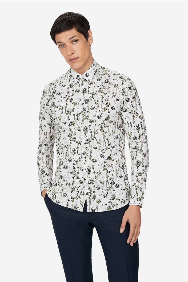  Forest Print Slim Fit Shirt