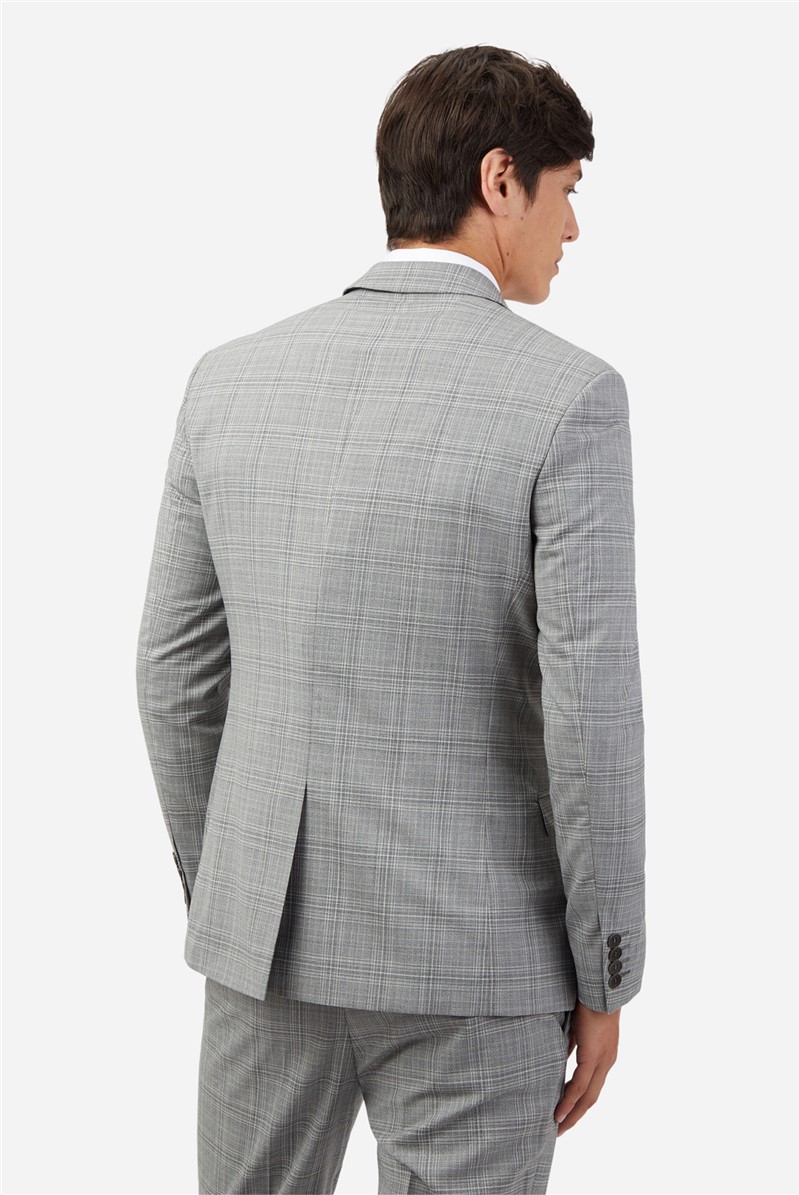 Ted Baker | Men's Grey Tonal Check Waistcoat | Suit Direct