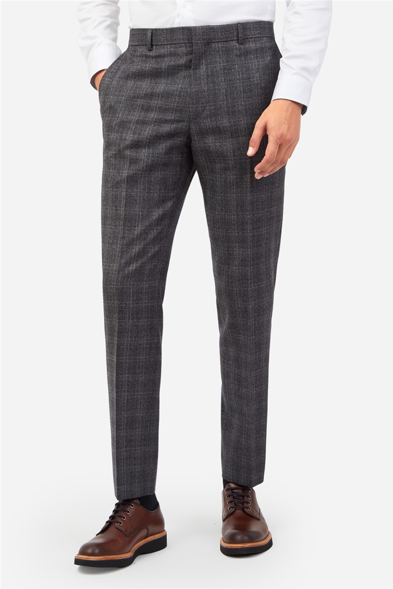  Grey Heritage Check Trousers