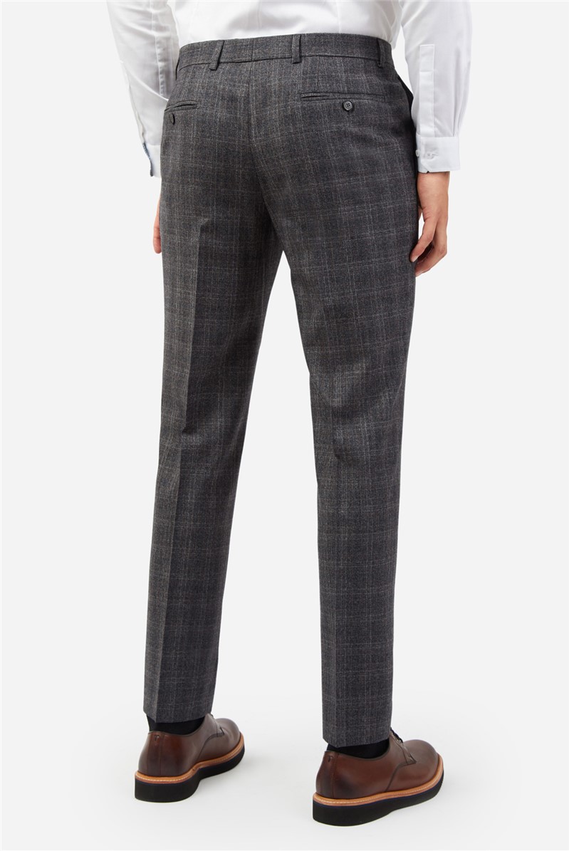  Grey Heritage Check Trousers