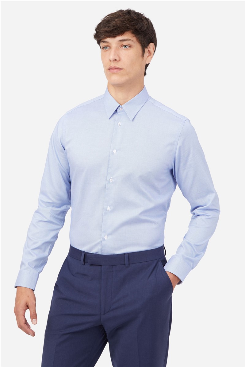  Blue Semi Plain Shirt