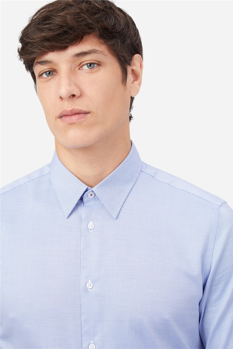  Blue Semi Plain Shirt