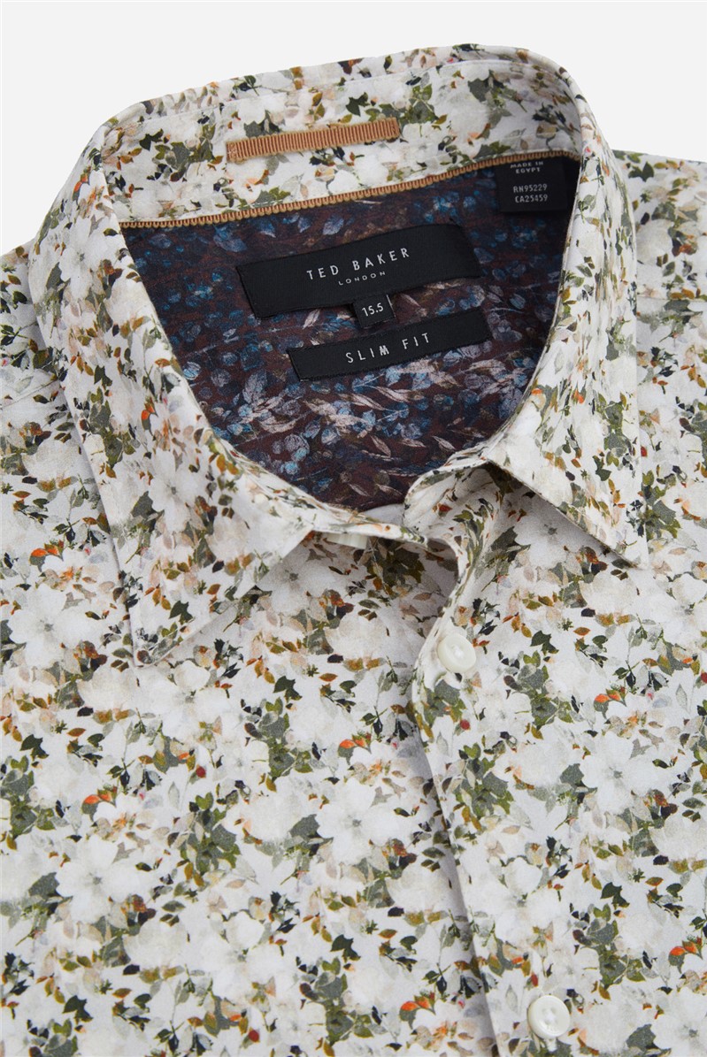  Autumn Ditsy Leaf Print Shirt