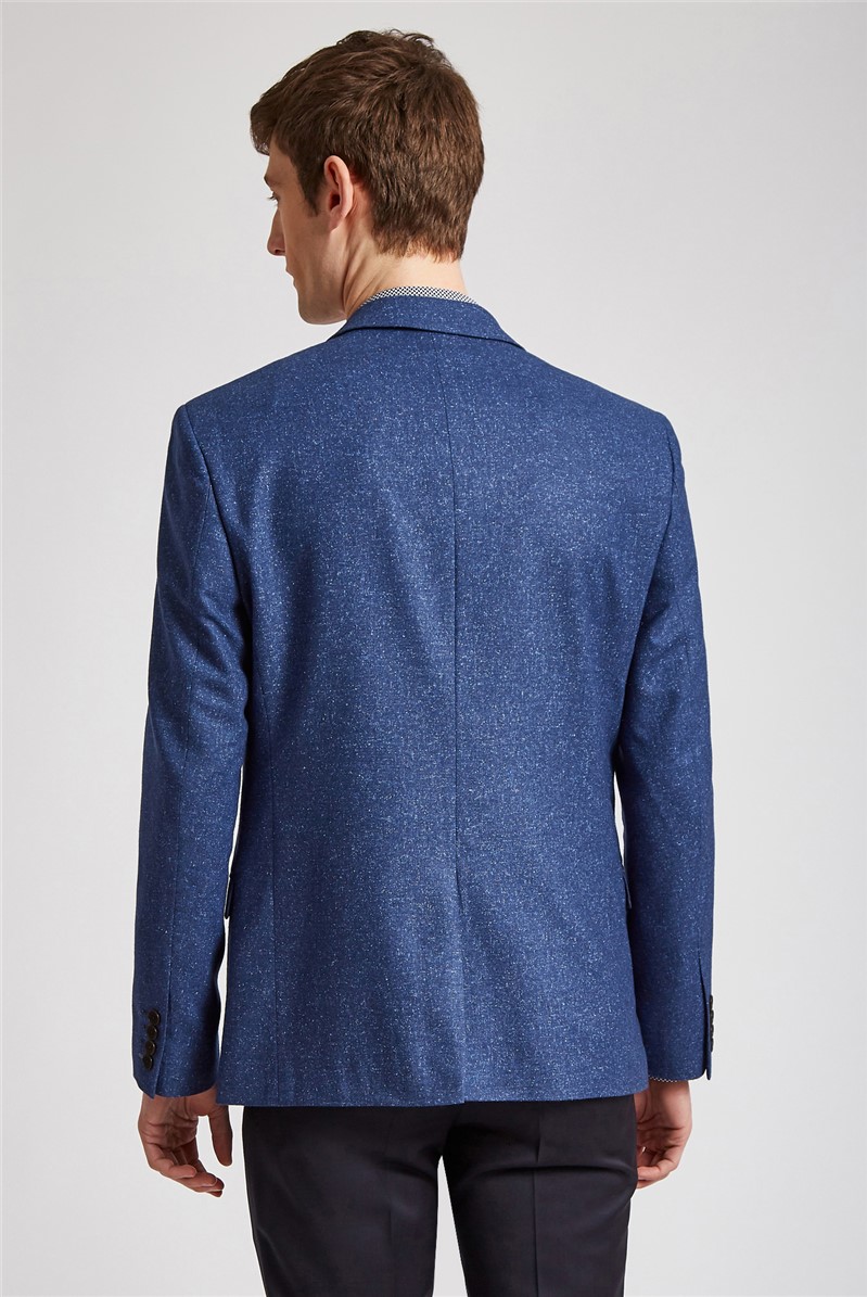  Slim Fit Bright Blue Speckle Jacket