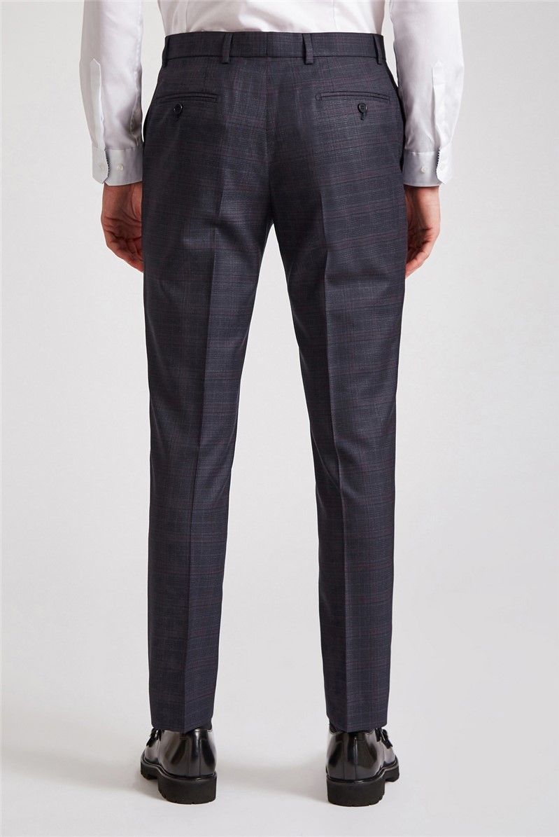 Ted Baker Brushed Rose Check Slim Trousers