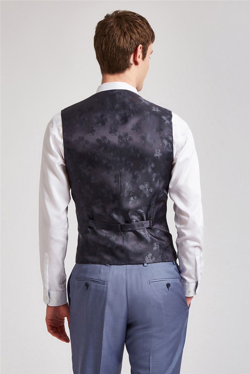  Slim Fit Pale Blue Waistcoat