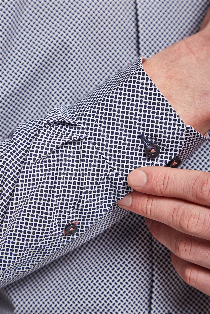  Slim Fit Epping Navy Pebble Shirt