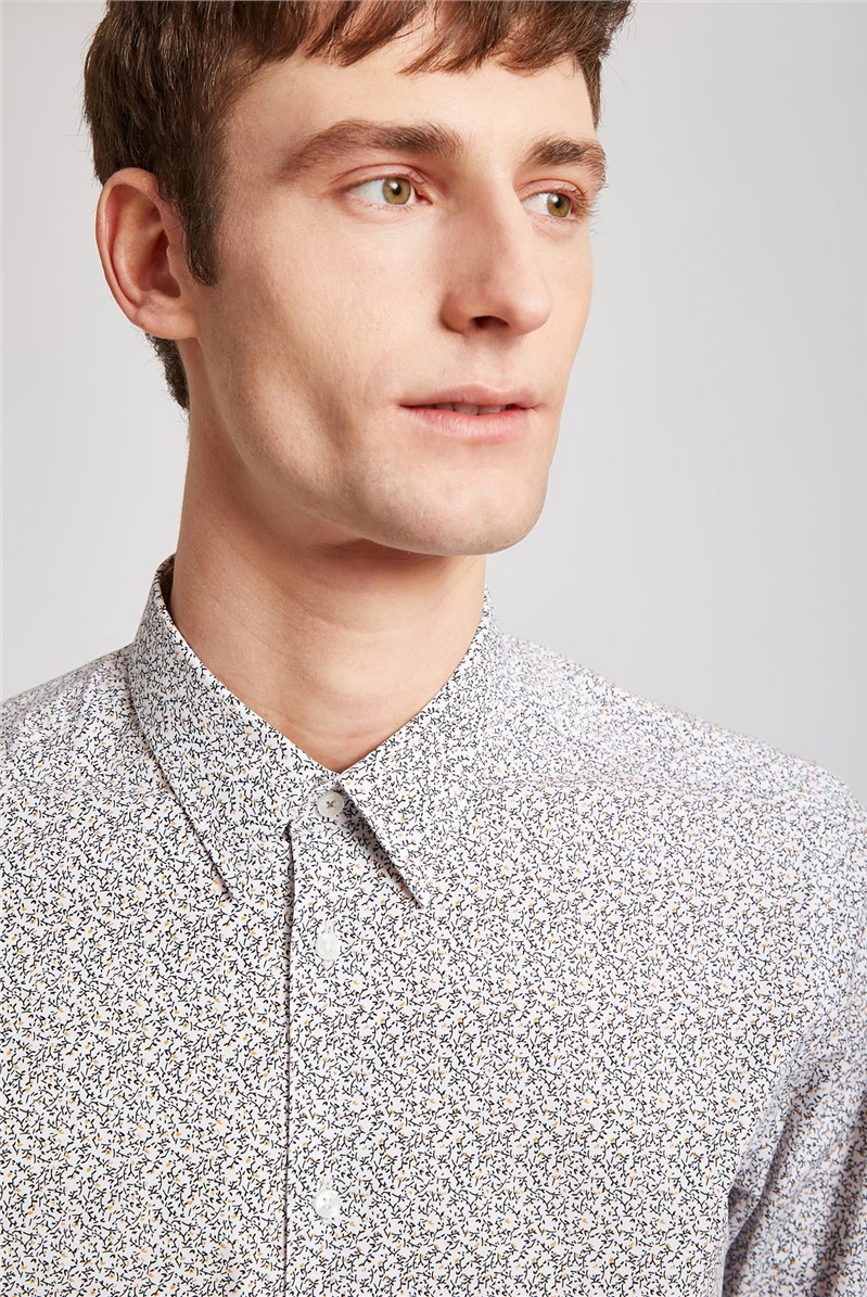  Regular Fit Single Cuff Anglia Mini Floral Shirt