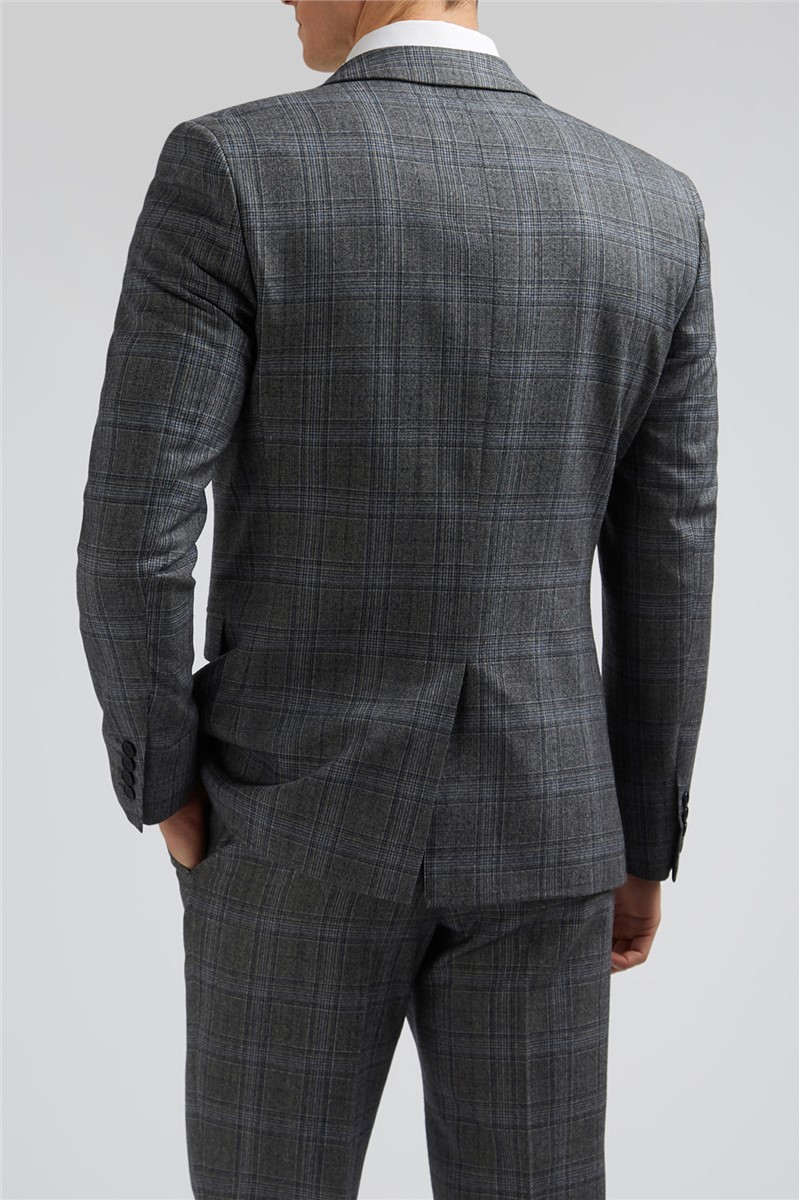 Blue Prince of Wales Check Slim Fit Trousers