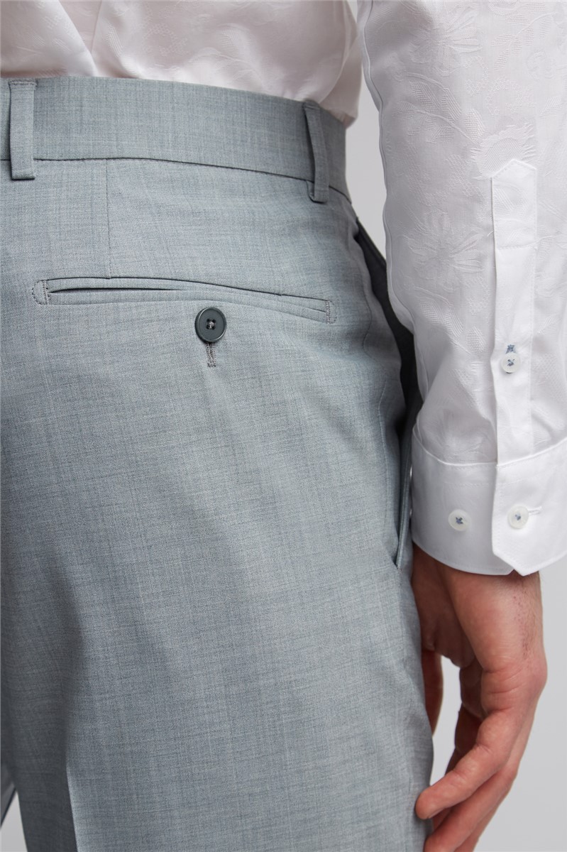  Seafoam Sharkskin Slim Fit Trousers