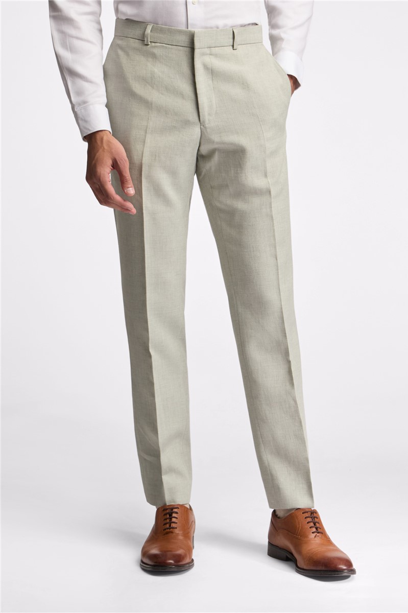  Slim Fit Leo Pistachio Linen Suit