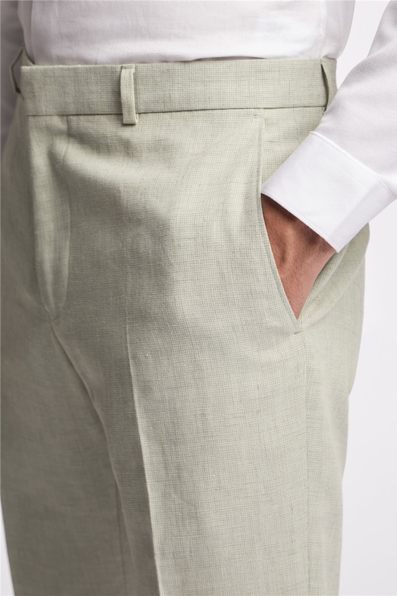  Slim Fit Leo Pistachio Linen Suit